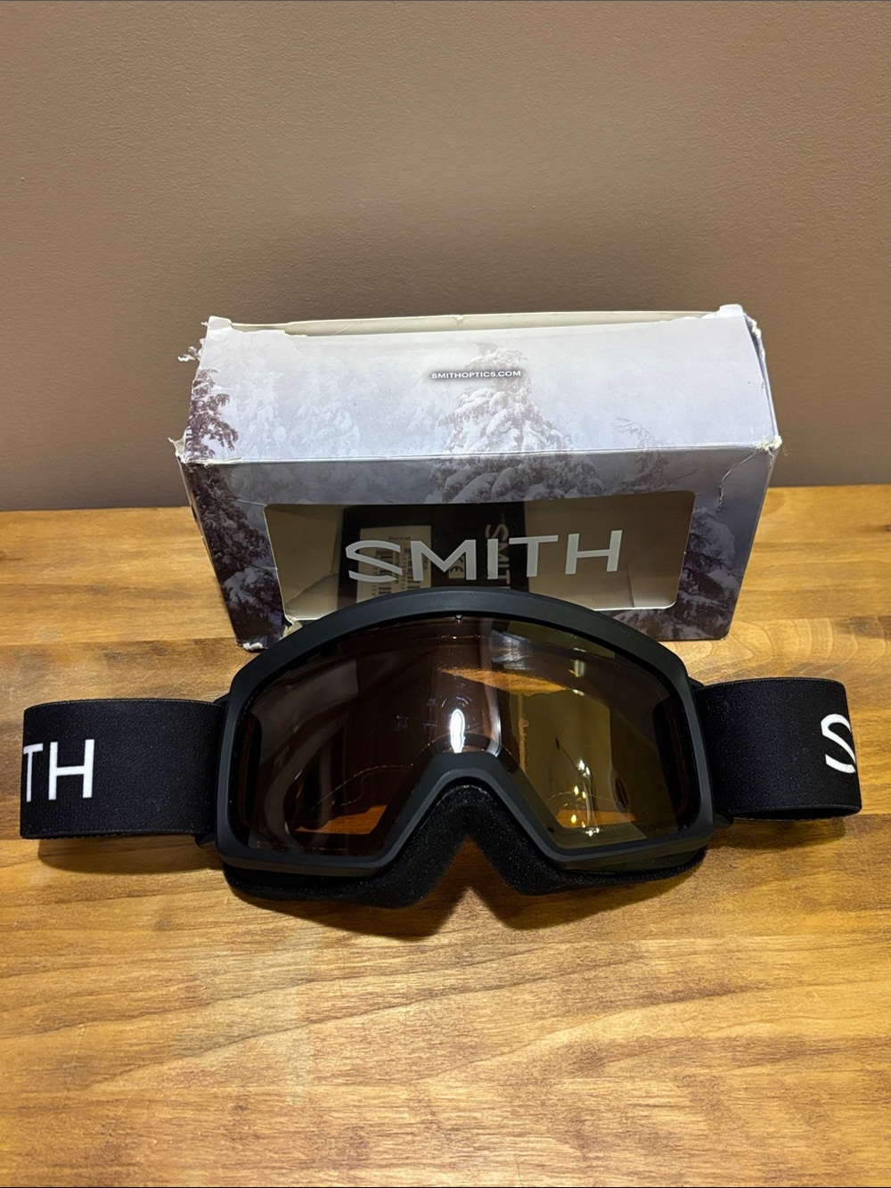 Boy’s SMITH Black Goggles with Amber/Tinted Lens